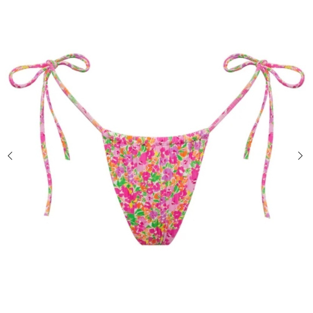New! For love and lemons sidra floral thong bikini bottoms 10060